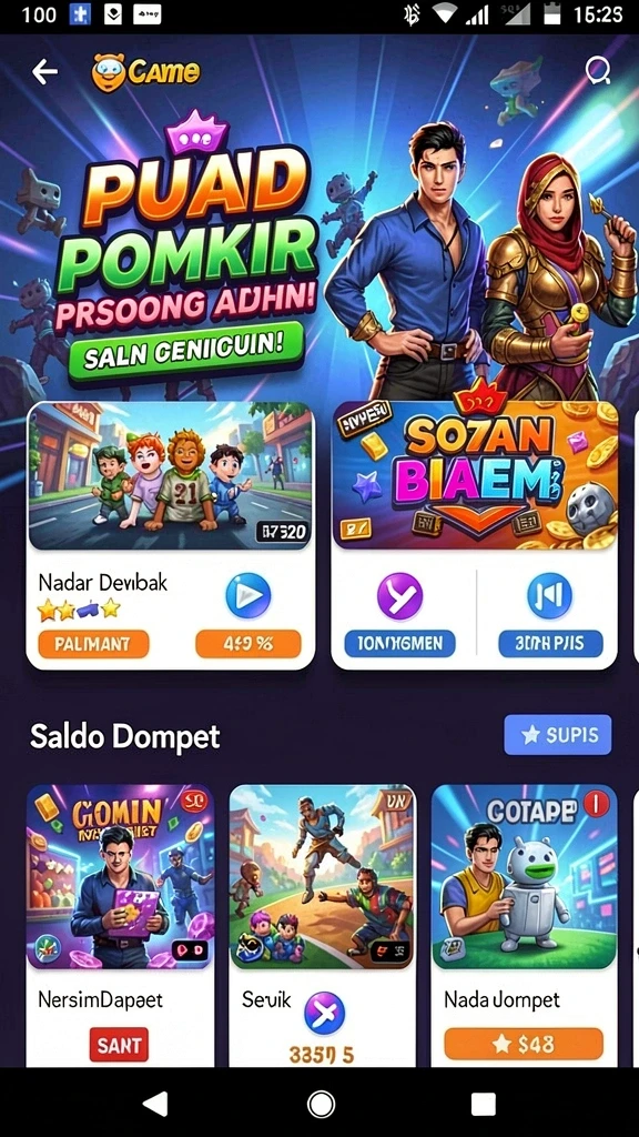 Gambar menampilkan karakter utama dalam aksi.