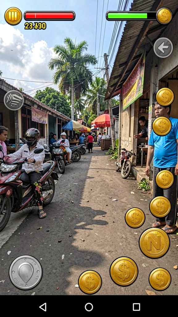 Tangkapan layar menampilkan karakter utama dalam aksi.