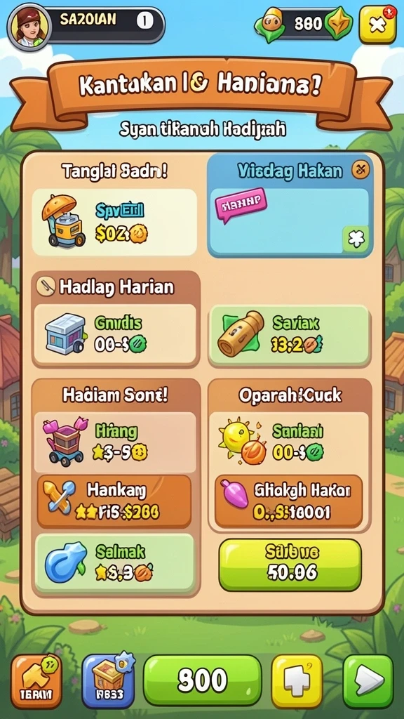 Suasana hutan yang menakjubkan dan detail.