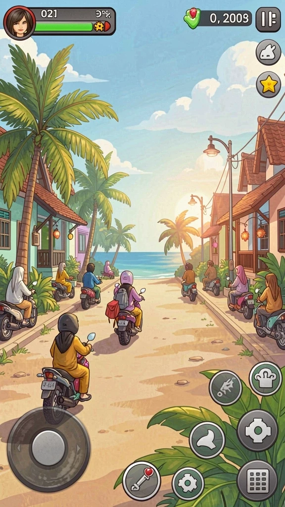 Lingkungan permainan yang kaya dan beragam.