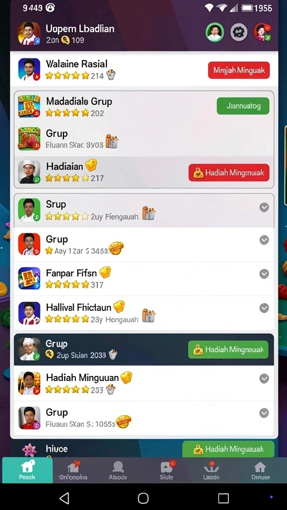 Berbagai mode permainan yang seru dan menantang.