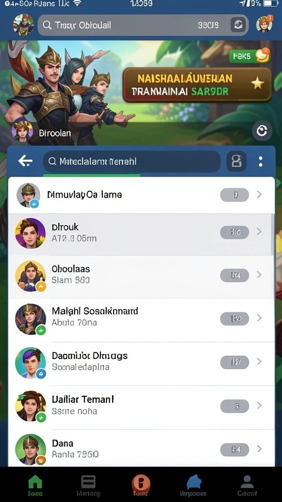 Tema permainan yang beragam dan menarik.