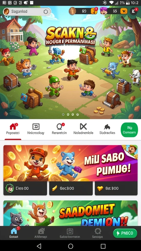 Screenshot dari mode multiplayer dengan teman-teman.