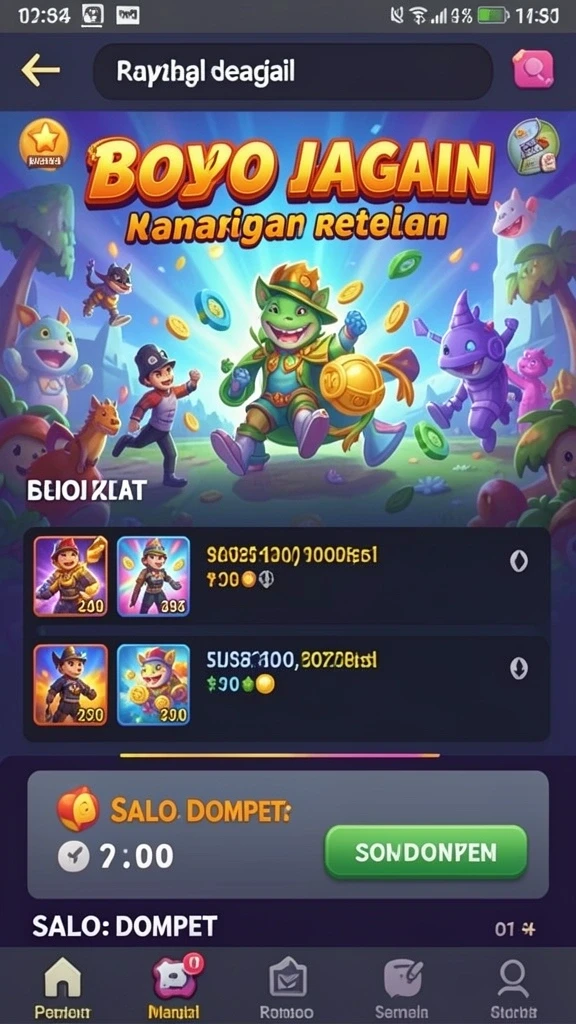 Tangkapan layar karakter unik yang bisa dimainkan.